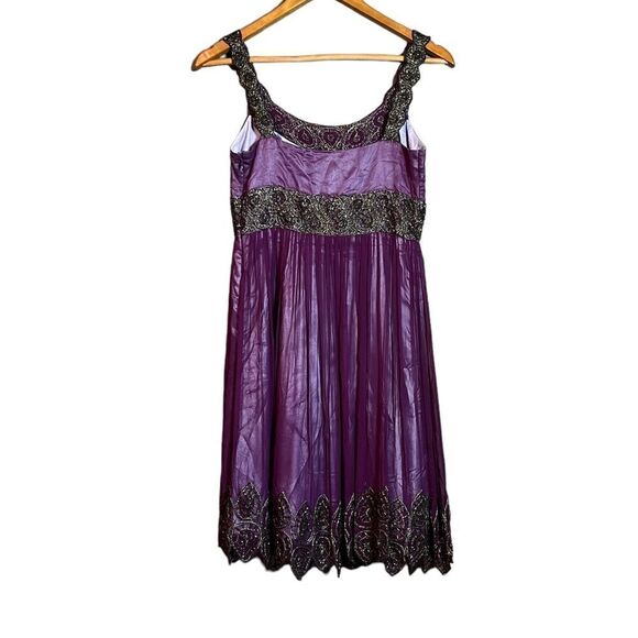 Adrianna Papell‎ evening silk beaded mini dress - Picture 10 of 11